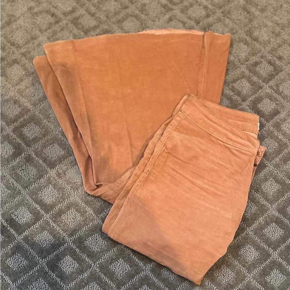 Buddy Love Tan/ Tobacco Moonshine Corduroy Flared Jeans • size 28 - Picture 3 of 6